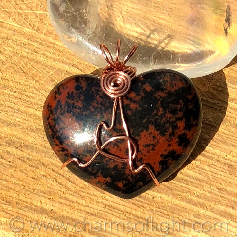 Mahogany Jasper Heart Pendant
